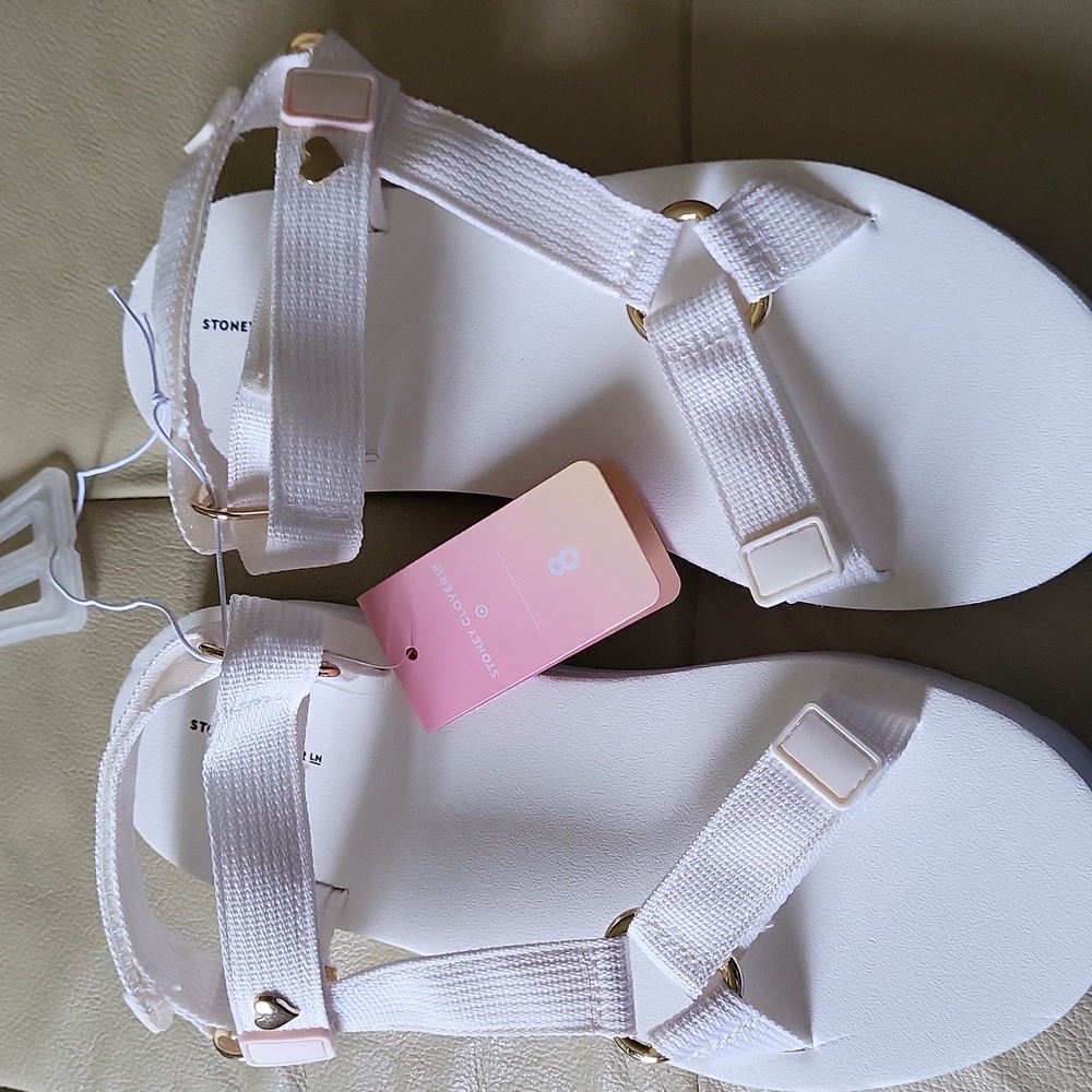 STONEY CLOVER LANE for Target sandal, white, size 8 shoes, NWT